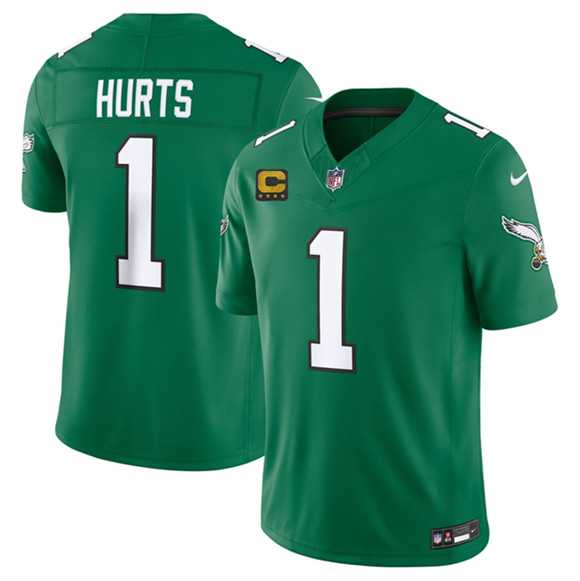 Men's Philadelphia Eagles #1 Jalen Hurts Kelly Green 2026 F.U.S.E. 4-Star C Patch Throwback Vapor Untouchable Limited Stitched Jersey Dzhi,We sell and wholesale Men's Philadelphia Eagles #1 Jalen Hurts Kelly Green 2026 F.U.S.E. 4-Star C Patch Throwback Vapor Untouchable Limited Stitched Jersey Dzhi on line form chian!