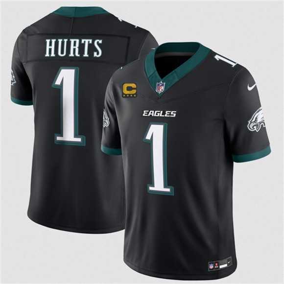 Men's Philadelphia Eagles #1 Jalen Hurts Black 2026 F.U.S.E. 4-Star C Patch Vapor Untouchable Limited Stitched Jersey Dzhi,We sell and wholesale Men's Philadelphia Eagles #1 Jalen Hurts Black 2026 F.U.S.E. 4-Star C Patch Vapor Untouchable Limited Stitched Jersey Dzhi on line form chian!