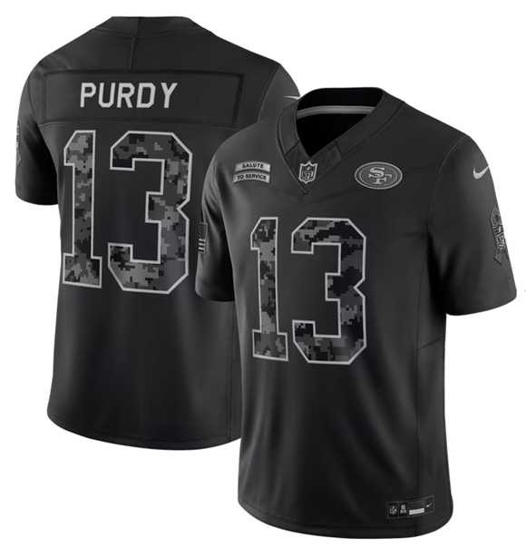 Men's San Francisco 49ers #13 Brock Purdy Black 2026 F.U.S.E. Salute to Service Limited Stitched Jersey,We sell and wholesale Men's San Francisco 49ers #13 Brock Purdy Black 2026 F.U.S.E. Salute to Service Limited Stitched Jersey on line form chian!