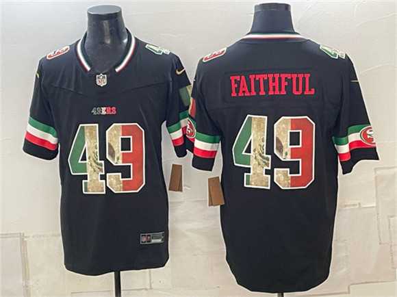 Men's San Francisco 49ers #49 Faithful Black 2025 F.U.S.E. Mexico Vapor Limited Stitched Jersey Dzhi,We sell and wholesale Men's San Francisco 49ers #49 Faithful Black 2025 F.U.S.E. Mexico Vapor Limited Stitched Jersey Dzhi on line form chian!