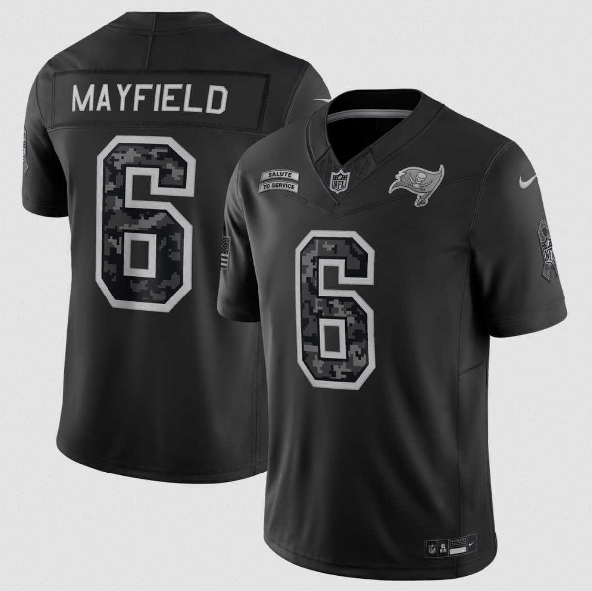 Men's Tampa Bay Buccaneers #6 Baker Mayfield Black 2026 F.U.S.E. Salute to Service Limited Stitched Jersey,We sell and wholesale Men's Tampa Bay Buccaneers #6 Baker Mayfield Black 2026 F.U.S.E. Salute to Service Limited Stitched Jersey on line form chian!