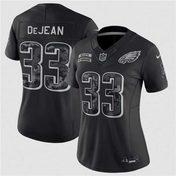 Women's Philadelphia Eagles #33 Cooper DeJean Black 2026 Salute to Service Limited Stitched Jersey(Run Small),We sell and wholesale Women's Philadelphia Eagles #33 Cooper DeJean Black 2026 Salute to Service Limited Stitched Jersey(Run Small) on line form chian!