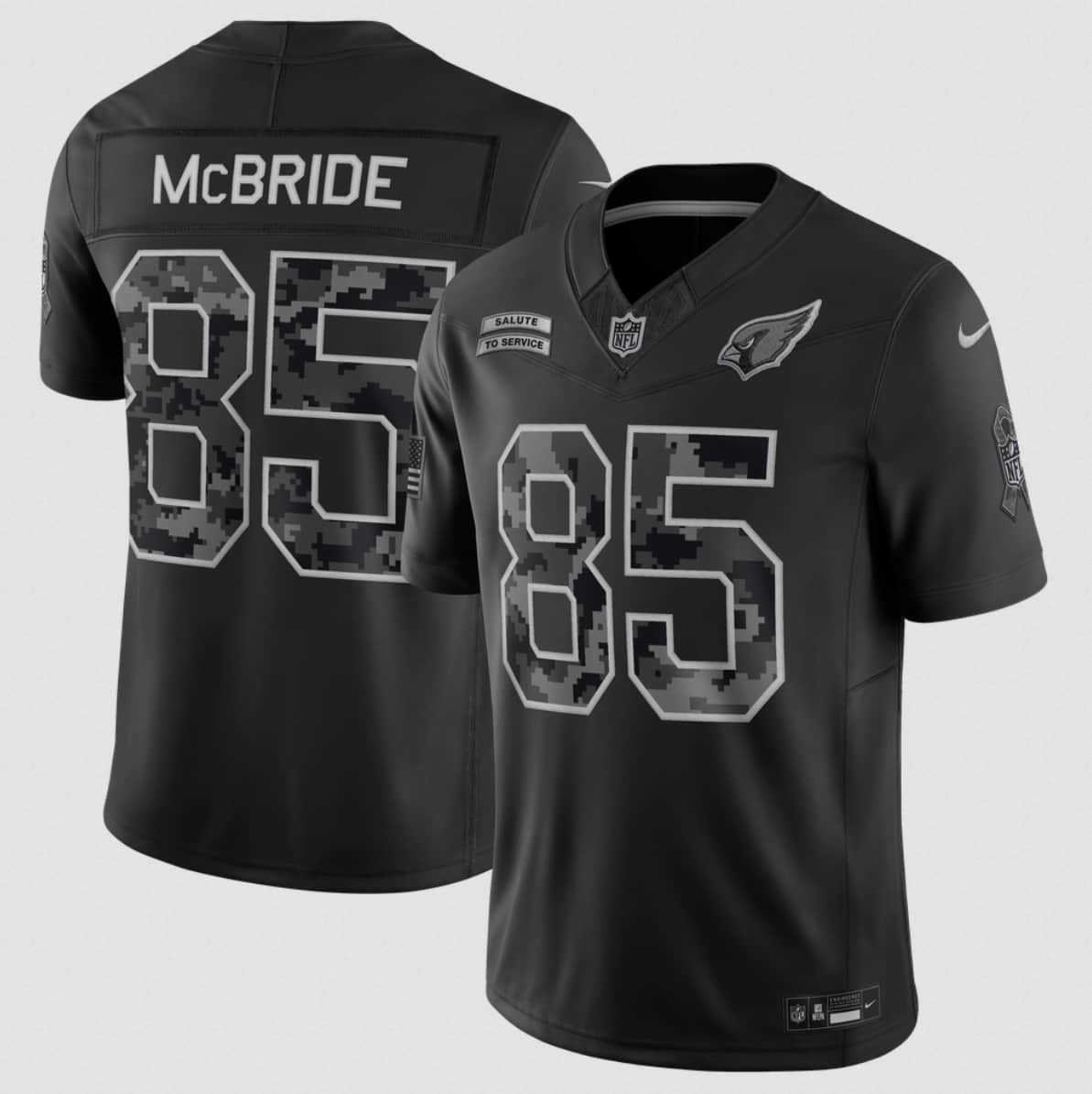 Men's Arizona Cardinals #85 Trey McBride Black 2026 F.U.S.E. Salute to Service Limited Stitched Jersey,We sell and wholesale Men's Arizona Cardinals #85 Trey McBride Black 2026 F.U.S.E. Salute to Service Limited Stitched Jersey on line form chian!