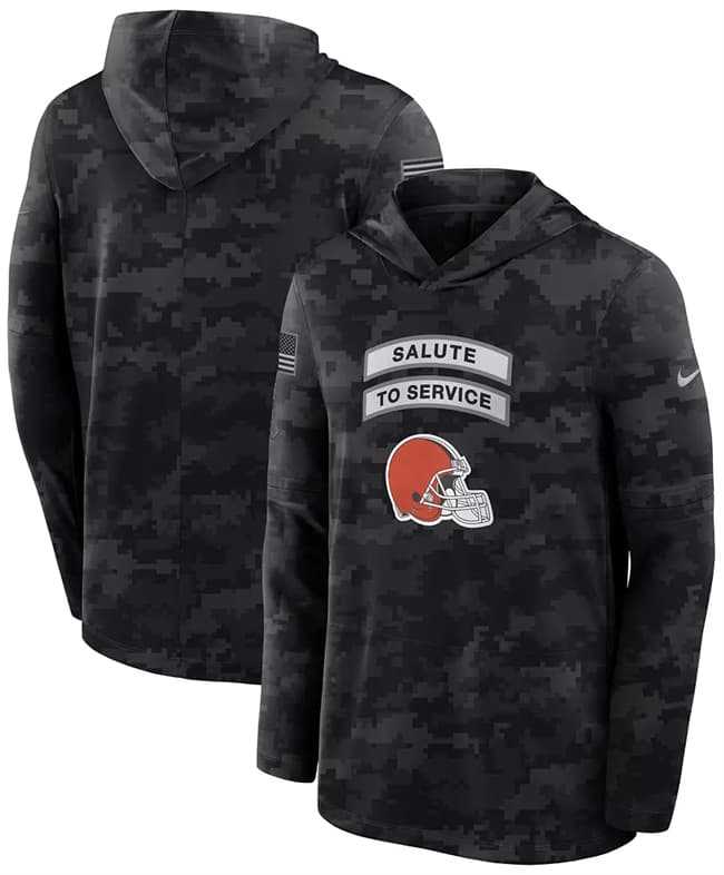 Men's Cleveland Browns Black 2026 Salute to Service Sideline Lightweight Dri-FIT Long Sleeve Hoodie,We sell and wholesale Men's Cleveland Browns Black 2026 Salute to Service Sideline Lightweight Dri-FIT Long Sleeve Hoodie on line form chian!