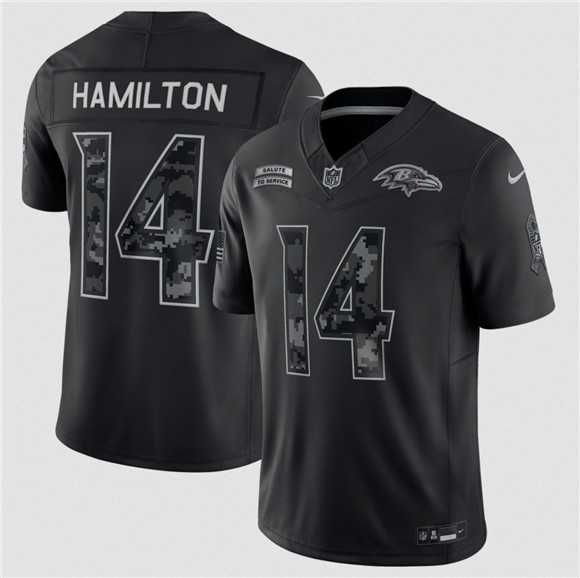 Men's Baltimore Ravens #14 Kyle Hamilton Black F.U.S.E. 2026 Salute to Service Limited Stitched Jersey,We sell and wholesale Men's Baltimore Ravens #14 Kyle Hamilton Black F.U.S.E. 2026 Salute to Service Limited Stitched Jersey on line form chian!
