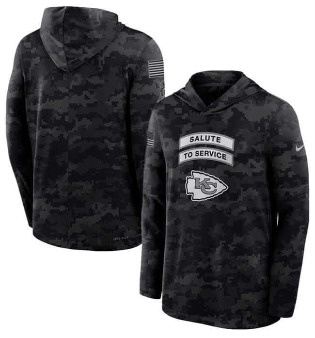 Men's Kansas City Chiefs Black 2026 Salute to Service Sideline Lightweight Dri-FIT Long Sleeve Hoodie,We sell and wholesale Men's Kansas City Chiefs Black 2026 Salute to Service Sideline Lightweight Dri-FIT Long Sleeve Hoodie on line form chian!