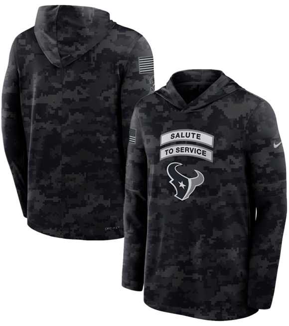 Men's Houston Texans Black 2026 Salute to Service Sideline Lightweight Dri-FIT Long Sleeve Hoodie,We sell and wholesale Men's Houston Texans Black 2026 Salute to Service Sideline Lightweight Dri-FIT Long Sleeve Hoodie on line form chian!