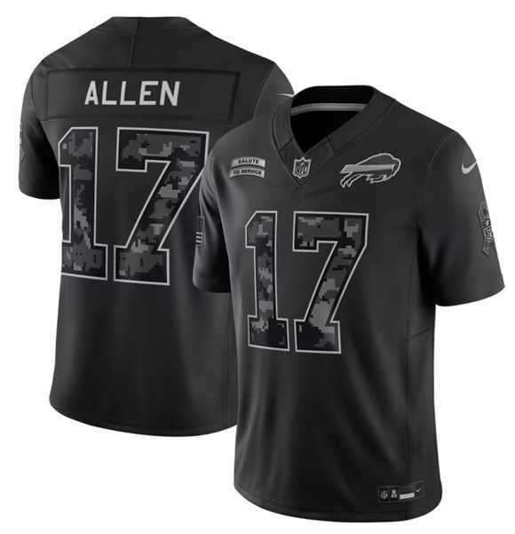 Men's Buffalo Bills #17 Josh Allen Black 2026 F.U.S.E. Salute to Service Limited Stitched Jersey,We sell and wholesale Men's Buffalo Bills #17 Josh Allen Black 2026 F.U.S.E. Salute to Service Limited Stitched Jersey on line form chian!