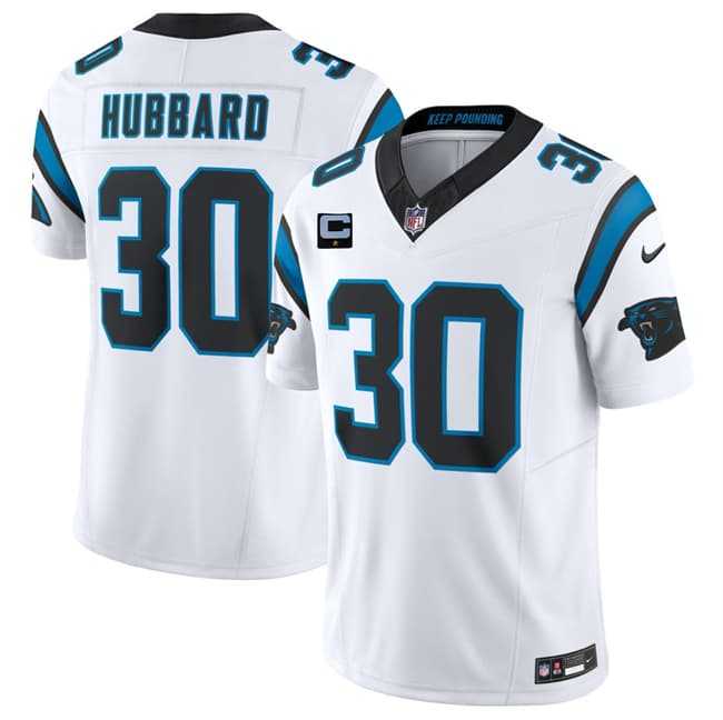 Men's Carolina Panthers #30 Chuba Hubbard White 2026 F.U.S.E. 1-Star C Patch Vapor Limited Stitched Jersey Dzhi,We sell and wholesale Men's Carolina Panthers #30 Chuba Hubbard White 2026 F.U.S.E. 1-Star C Patch Vapor Limited Stitched Jersey Dzhi on line form chian!