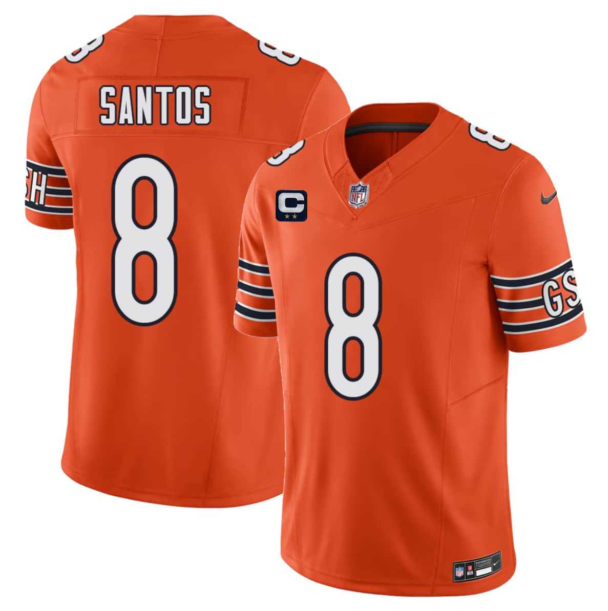 Men's Chicago Bears #8 Cairo Santos Orange 2026 F.U.S.E. 2-Star C Patch Vapor Untouchable Limited Stitched Jersey Dzhi,We sell and wholesale Men's Chicago Bears #8 Cairo Santos Orange 2026 F.U.S.E. 2-Star C Patch Vapor Untouchable Limited Stitched Jersey Dzhi on line form chian!