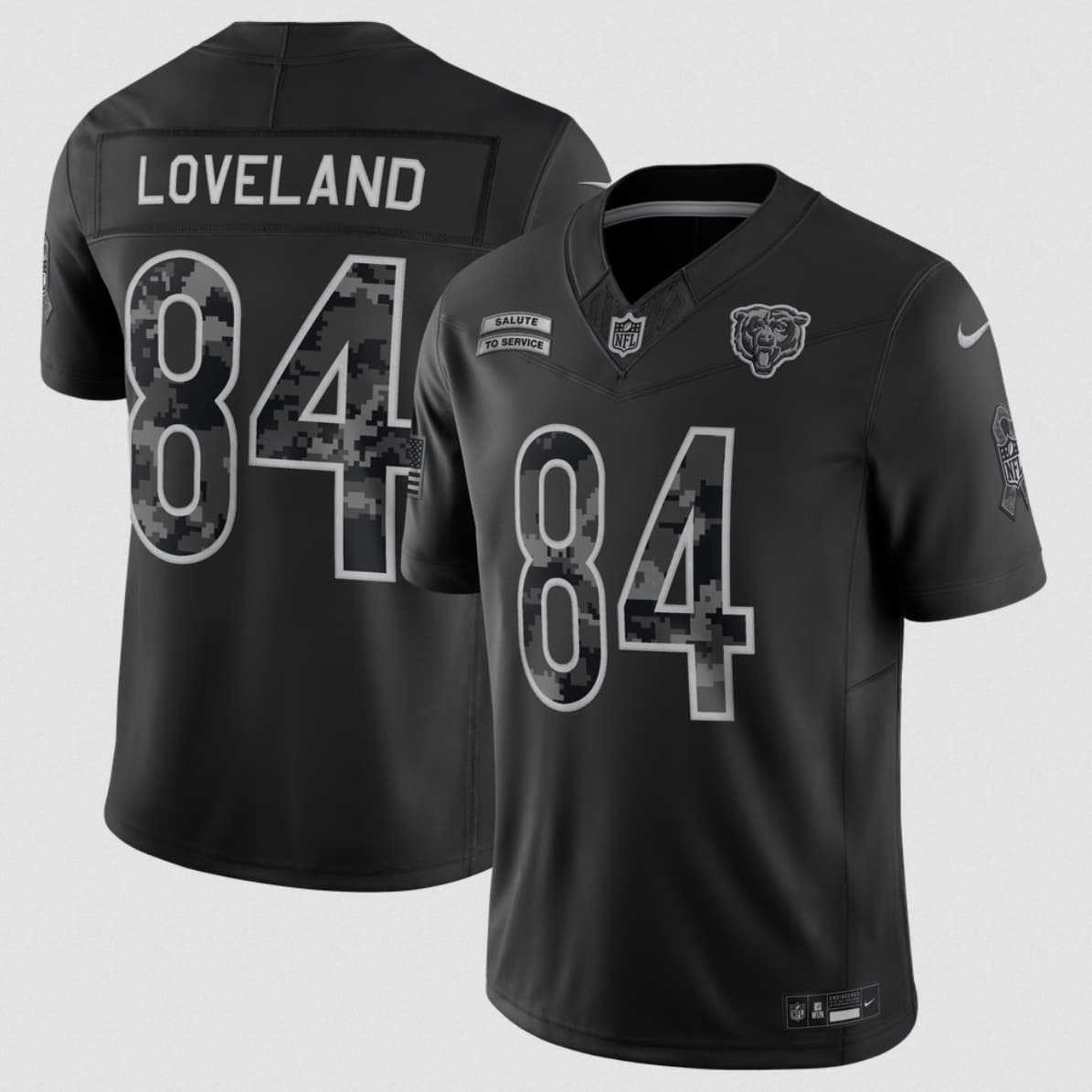 Men's Chicago Bears #84 Colston Loveland Black 2026 F.U.S.E. Salute to Service Limited Stitched Jersey,We sell and wholesale Men's Chicago Bears #84 Colston Loveland Black 2026 F.U.S.E. Salute to Service Limited Stitched Jersey on line form chian!