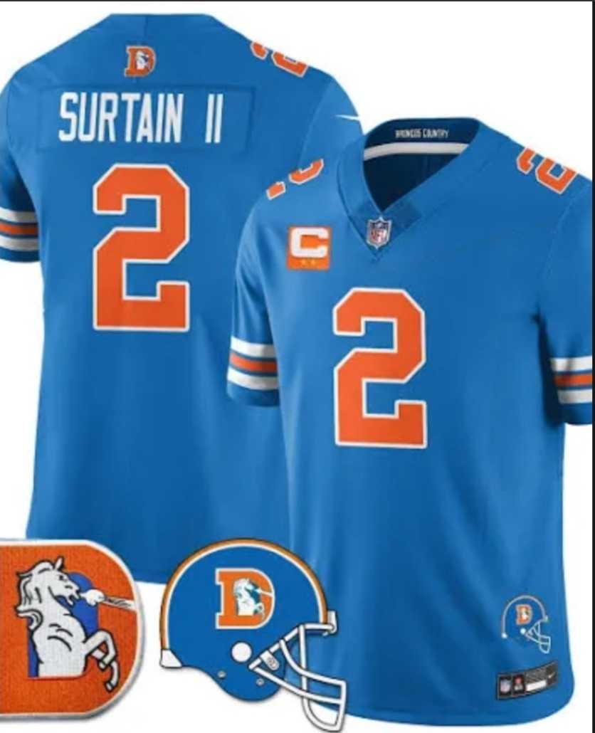 Men's Denver Broncos #2 Patrick Surtain II Blue F.U.S.E. With 2-Star C Patch Throwback Vapor Limited Stitched Jersey Dzhi,We sell and wholesale Men's Denver Broncos #2 Patrick Surtain II Blue F.U.S.E. With 2-Star C Patch Throwback Vapor Limited Stitched Jersey Dzhi on line form chian!