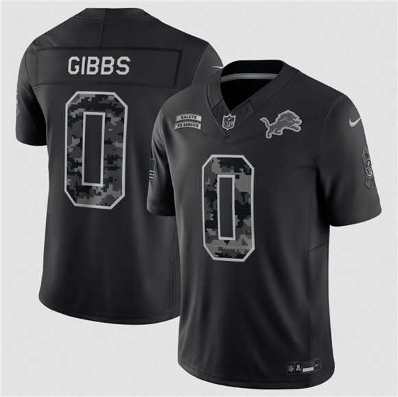 Men's Detroit Lions #0 Jahmyr Gibbs Black F.U.S.E. 2026 Salute to Service Limited Stitched Jersey,We sell and wholesale Men's Detroit Lions #0 Jahmyr Gibbs Black F.U.S.E. 2026 Salute to Service Limited Stitched Jersey on line form chian!