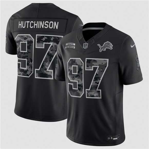 Men's Detroit Lions #97 Aidan Hutchinson Black F.U.S.E. 2026 Salute to Service Limited Stitched Jersey,We sell and wholesale Men's Detroit Lions #97 Aidan Hutchinson Black F.U.S.E. 2026 Salute to Service Limited Stitched Jersey on line form chian!