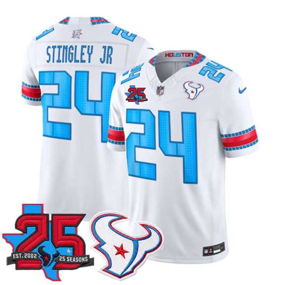 Men's Houston Texans #24 Derek Stingley Jr. White 2026 F.U.S.E.  Rivalries Collection With 25th Anniversary Patch Limited Stitched Jersey Dzhi,We sell and wholesale Men's Houston Texans #24 Derek Stingley Jr. White 2026 F.U.S.E.  Rivalries Collection With 25th Anniversary Patch Limited Stitched Jersey Dzhi on line form chian!