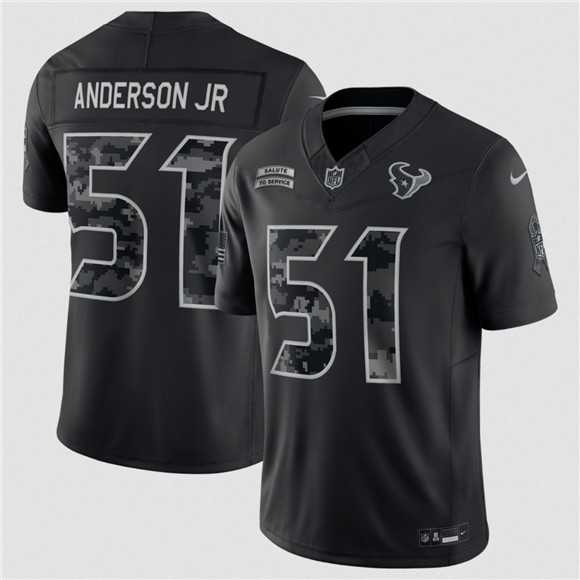 Men's Houston Texans #51 Will Anderson Jr. Black F.U.S.E. 2026 Salute to Service Limited Stitched Jersey,We sell and wholesale Men's Houston Texans #51 Will Anderson Jr. Black F.U.S.E. 2026 Salute to Service Limited Stitched Jersey on line form chian!