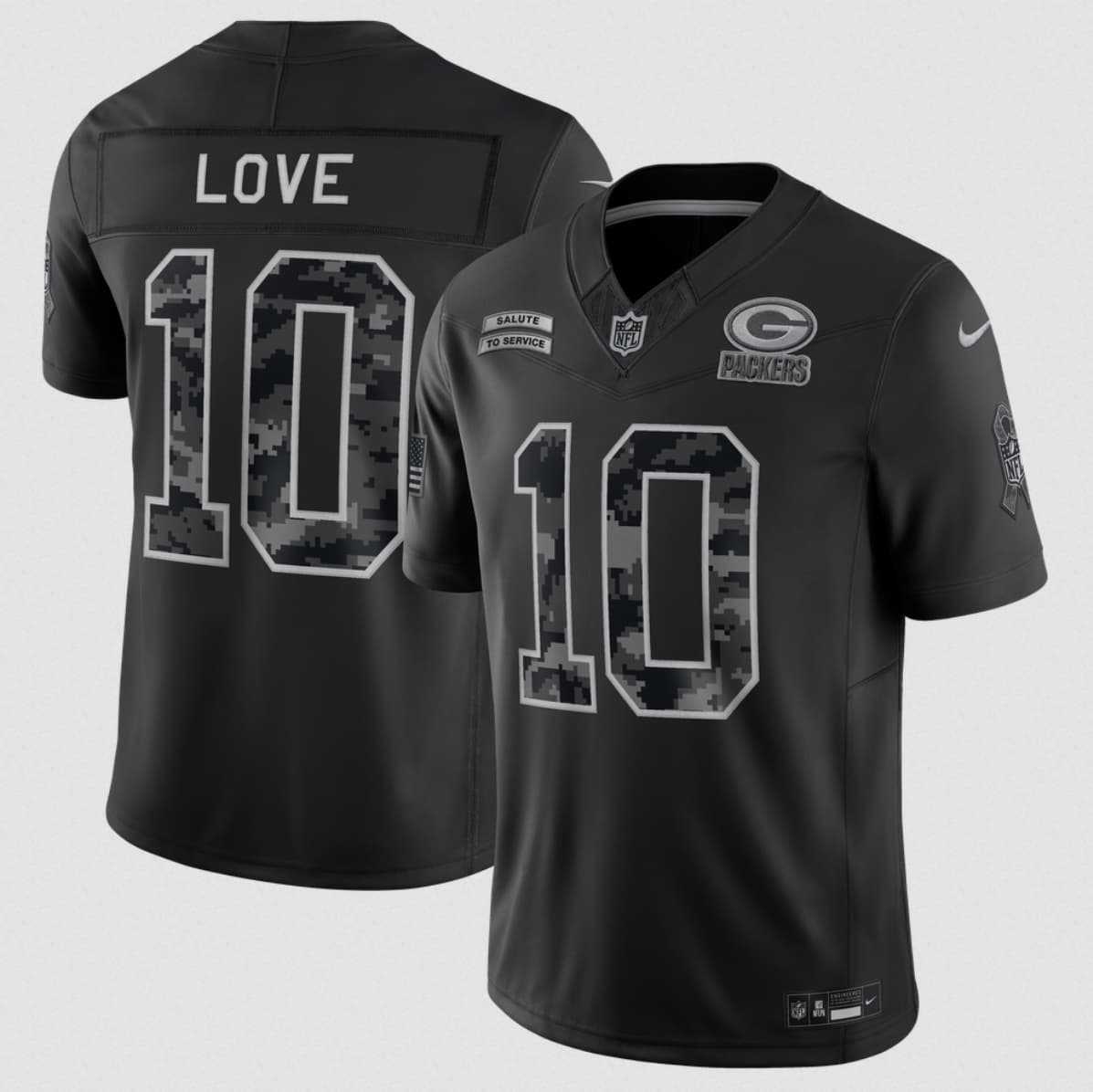 Men's Green Bay Packers #10 Jordan Love Black 2026 F.U.S.E. Salute to Service Limited Stitched Jersey,We sell and wholesale Men's Green Bay Packers #10 Jordan Love Black 2026 F.U.S.E. Salute to Service Limited Stitched Jersey on line form chian!