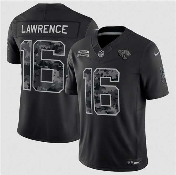 Men's Jacksonville Jaguars #16 Trevor Lawrence Black F.U.S.E. 2026 Salute to Service Limited Stitched Jersey,We sell and wholesale Men's Jacksonville Jaguars #16 Trevor Lawrence Black F.U.S.E. 2026 Salute to Service Limited Stitched Jersey on line form chian!